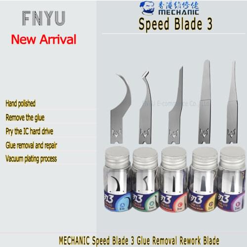 Glue Removal Rework Blade MECHANIC Speed Blade 3 Phone IC CPU Hard Disk Layering Rubber Tapping Shovel And Prying Knife tools