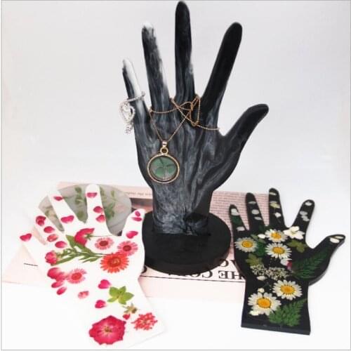 New Transparent Silicone Mould Resin Decorative Craft DIY Hand jewelry display stand Mold epoxy resin molds for jewelry