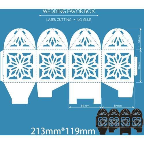 213*119mm flower box new Metal Cutting Dies for card DIY Scrapbooking stencil Paper Craft Album template Dies