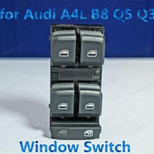 Polarlander Window Lifting Switch Electric Window Switch 8UD959851 8UD959855 for A/udi A4L B8 Q5 Q3 Left Front Door Master