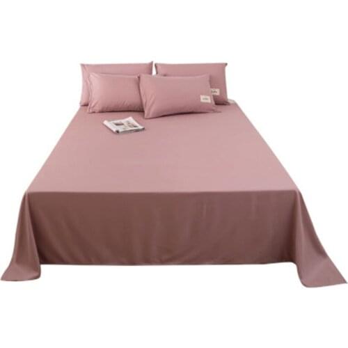 Solid Color Bed Sheet 1PCS Mod Bed Sheets Soft Cotton For King/Queen Size Single/Double 1.5/1.8/2M Bed Bedding Cover Flat Sheet