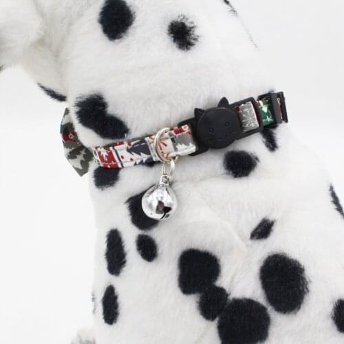 Christmas Pet Collar With Bell Adjustable Polyester Neck Strap Bowknot Small Dog Puppy Chihuahua Collar Pets Accessories