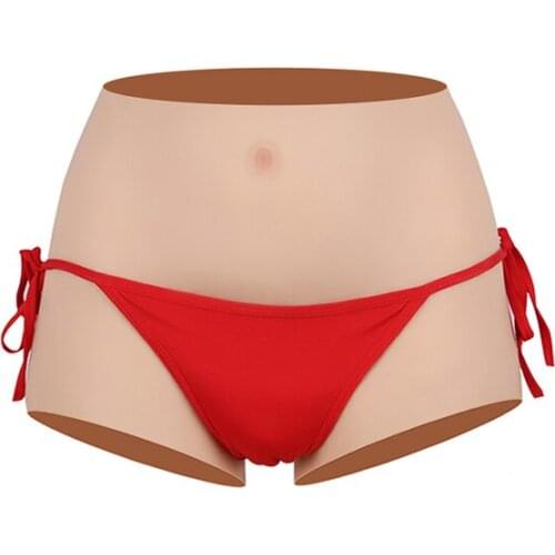 Liifun Artificial Silicone Fake Vagina Pants Realistic False Pussy Underwear for Drag Queen Shemale Crossdresser Transgender