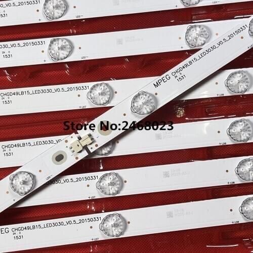 For Chang hong 49"TV UD49D6000i 49D3700I 49D2000 49U3C 49A1U LED Backlight strip 5 lamps CHGD49LB15_LED3030_V0.5_20150331