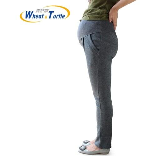 Dark Grey Good Quality Cotton Maternity Winter leggings All Match Comfortable Big Size Casual Warm leggings For Pregnant Women