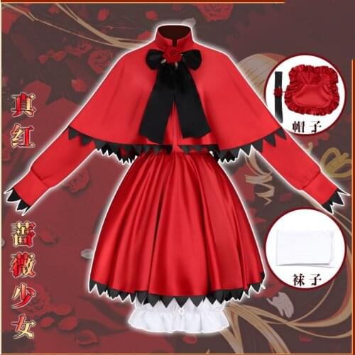 Anime Rozen Maiden The New Rose Girl Shin Ku Lolita Uniform Party Outfit Dress Cosplay Costume Halloween Women FreeShipping 2020