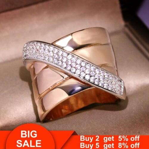 Luxury Across ring 925 Sterling silver Pave AAAAA cz Big Party Wedding Band Rings for women Bridal Statement Finger Jewelry