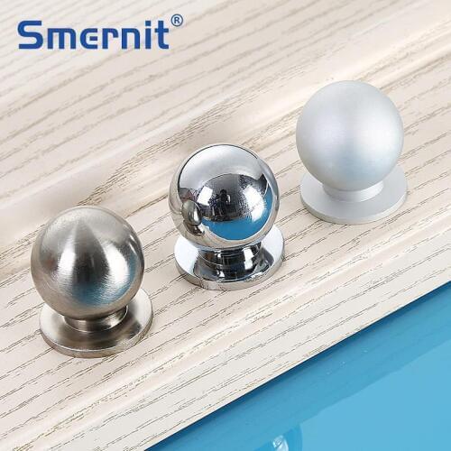 1pc Round Drawer handle Aluminium Alloy Knob Wardrobe Closet Drawer Pulls Kitchen Cabinet Handles and Knobs Furniture Hardware
