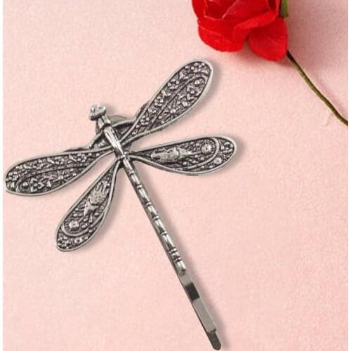 1pcs Fashion Popular Alloy Dragonfly Hair Pins Bridal Wedding Animals Hair Hair Headdress Clips Accessories Vintage Dragonf J5F7