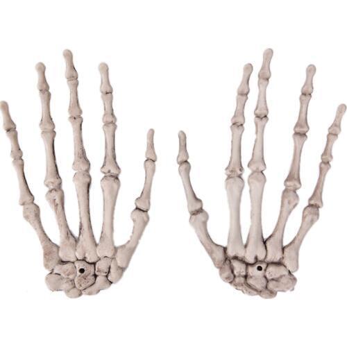 1PC Plastic Skeleton Hands Haunted House for Halloween Party Decor Terror Adult Scary Props