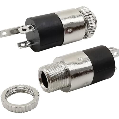 10Pcs Silver PJ392 3.5 mm Stereo Female Socket Plug PJ-392 3Legs 3.5mm Headphone Jack Audio Video Connector Cylindrical