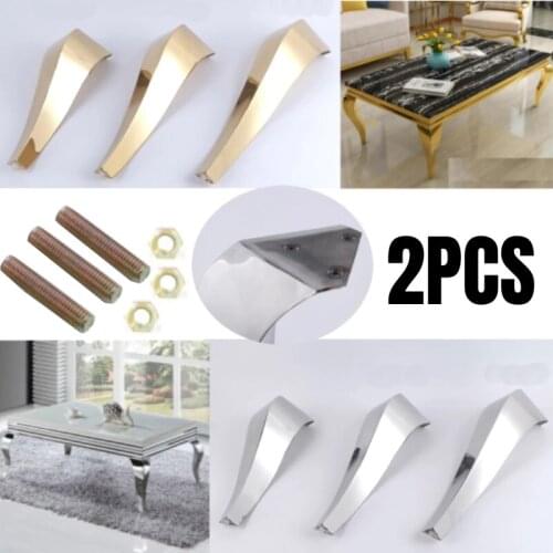 2Pcs Stainless Steel Shiny Gold Furniture Bath Tea Coffee Stool Bar Sofa Chair Leg 35CM 40CM 45CM Legs Feet European furniture
