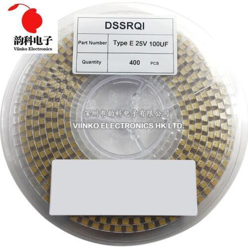 400pcs Type E 7343-43 100UF 1000UF SMD tantalum capacitor 6V 25V 107 108