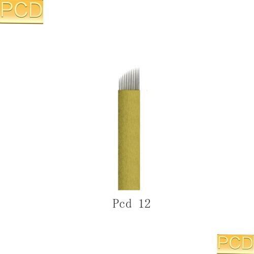 50 Pcs Lumina 12/14/12u/14u /18u /19u TattooNeedles Microblade Manual Permanent Makeup Cosmetic Blade Disposable Sterilized