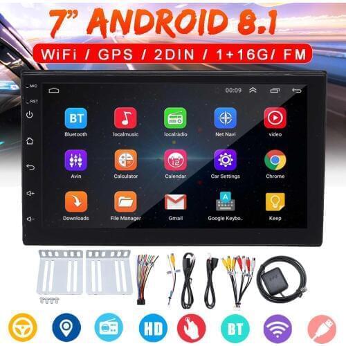 7 inch 2DIN Android 8.1 Car Stereo Quad Core WIFI bluetooth GPS FM Radio Video MP5 Player Touchable Screen Car Multimedia Player