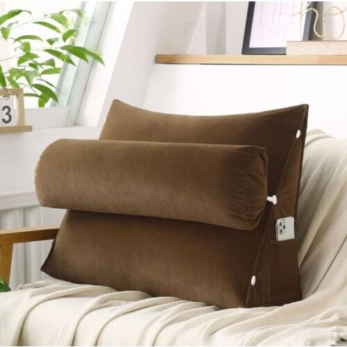 Velvet Chaise Lounge Deck Chair Seat Cushion Sofa Office Reading Pillow Couch Divan Backrest Pad