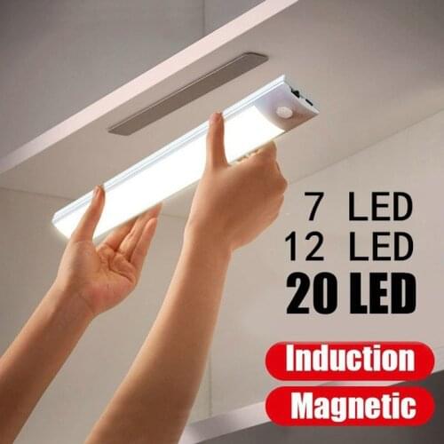 Super Bright Sensor Light Wireless PIR Motion Sensor Super Bright Cabinet Wardrobe Stair bedroom usb rechargeable Cabinet light