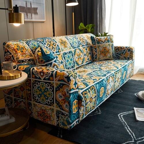 Nordic Style Stretch Printed Sofa Cover For Living Room Chaise Longue,Soft Anti-Skid ,1 2 3 4 Seater, L-Shaped Couch Slipcover