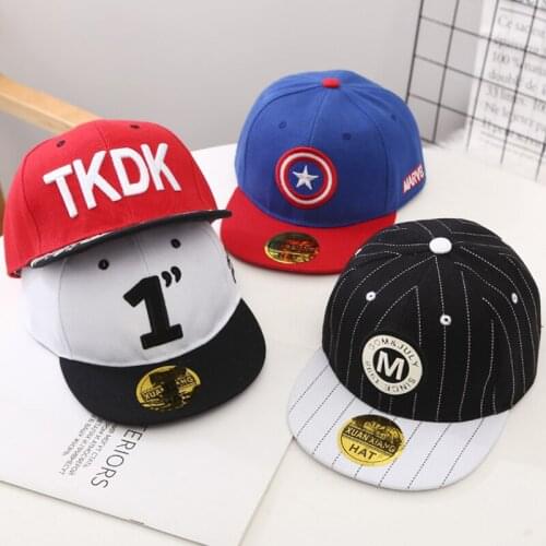 Hip Hop Childrens Hat 1 Cartoon Child Baseball Cap Embroidery Colorblock Hats Spring Summer Visor Hat For Girl Boy