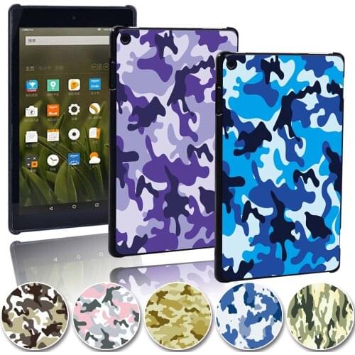 For Amazon Fire 7 (5/7/9thGen)/Fire HD 8(6/7/8th Gen)/Fire HD 10 (5/7/9thGen) Plastic Camouflage Tablet Hard Shell Cover Case