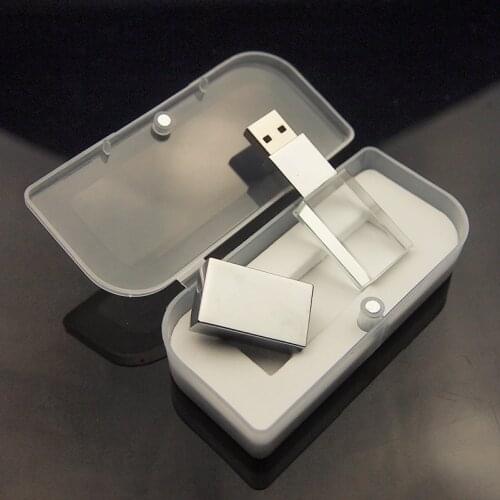 Crystal Rectangle 4 Colors LED Light USB Flash Pen Drive 4GB 8GB 16GB 32GB 64GB Usb 2.0 Memory Stick Custom your Logo Best Gifts