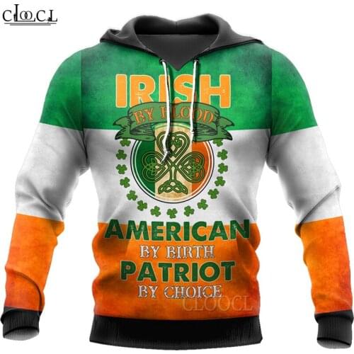 HX Newest Popular St Patricks Day Irish Hoodie Men Women Sweatshirts 3D Print Fashion Harajuku Casual Tracksuit Drop Shipping