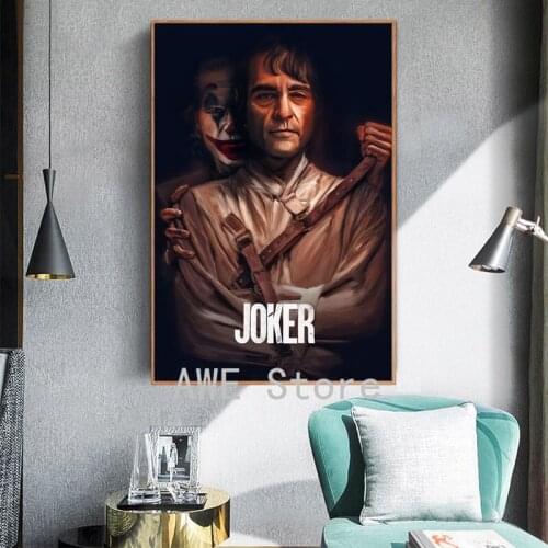 Movie Star Joker Oil Canvas Painting “Double life” Joker Posters and Prints Wall Decor Painting Wall Pictures Living Room Decor