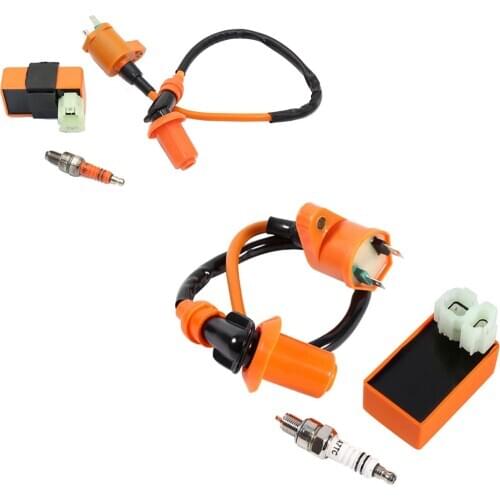 Coil Racing Electrode Spark Plug Racing Scooter Parts Racing Ignition Coil 6 Pin Ignition Durable for GY6 50CC 125CC 150CC