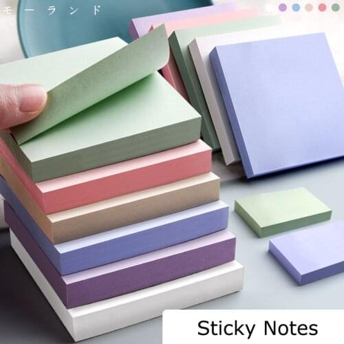 Adhesive Sticky Notes Six-Color Morandi-Colored Notes N-Times Sticky Notepad Small Notebooks Can Tear The Sticky Note Paper