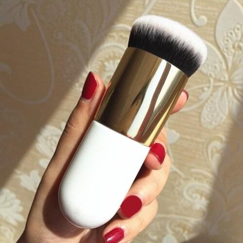 Round Head Chubby Pier Foundation Brush Mushroom Head BB Cream Blush Brush Professional Portable Makeup Brush Tool