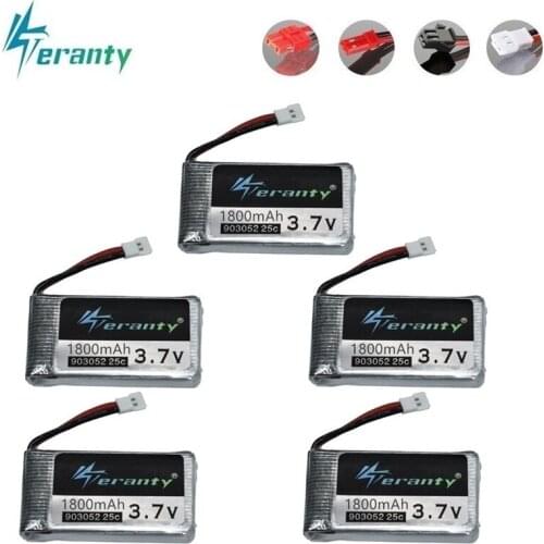 1/2/3/5/10pcs 3.7v 1800mAh lipo Battery for KY601S SYMA X5 X5S X5C X5SC X5SH X5SW X5UW X5HW M18 H5P HQ898 H11D H11C Drone Parts