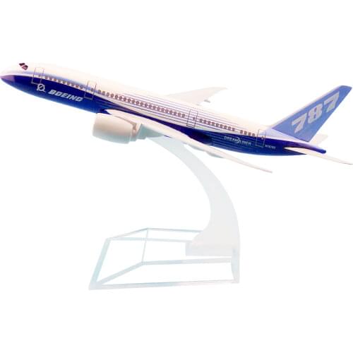 Alloy Metal Prototype Air Boeing 787 B787 Airlines Airplane Model Plane Model Stand Aircraft Kids Gifts 16cm