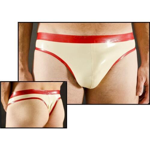 Fashion Sexy Latex Men Brief Fetish Rubber Underwear Male Shorts Plus Size Hot Sale