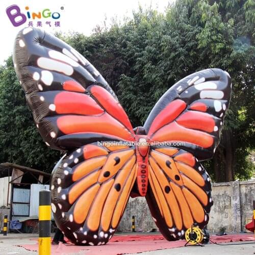 Personalized 5.7x5 meters PVC giant inflatable butterfly / large inflatable advertising butterfly toys