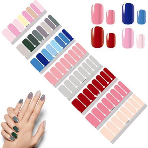 Plain Color Nail Beauty Sticker Wholesale Nail Polish Full Sticker Environmental Pregnant Women Available Nail Decorations