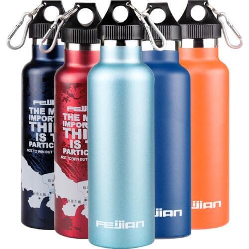 Stainless Steel Vacuum Flasks Portable Outdoor Hiking Thermoses Water Bottle Leakproof Insulated Travel Sport Drinking Bottle