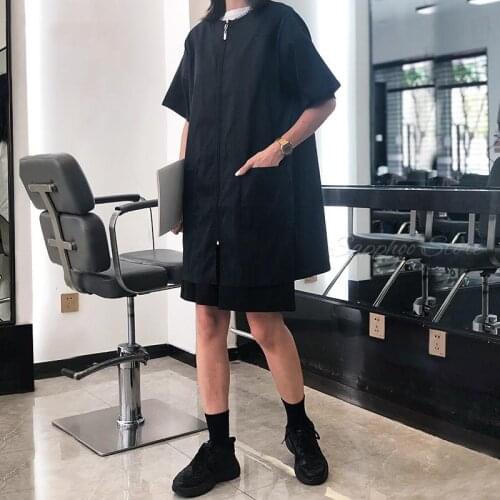 Pet Shop Overalls Hairdressing Pro Overalls Barber Clothes Hot Dyed Hair Stylist Pet Grooming Shop Custom LOGO G0831