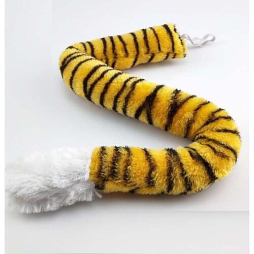 Animal Furry Tail Kids Adult Faux Fur Tiger Tail Cosplay Costume Props Masquerade Birthday Party Fancy Dress Christmas