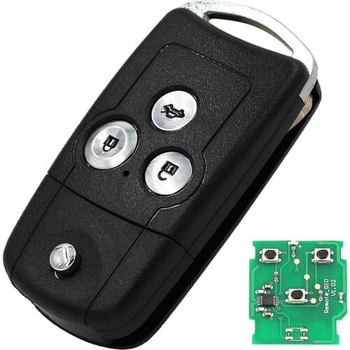 XRSHKE 3 Button 433MHZ with ID46 PCF7936 chip Folding flip Remote Key For 2008-2012 old Civc with HON66 uncut blade