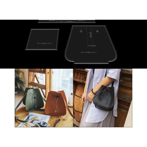 Womens Bucket Inclined Across The Bag Type Acrylic Version Of The Bag Design Drawings Diy Handmade Leather Template Version