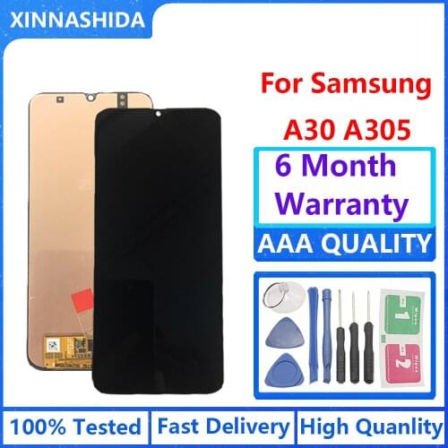 Amoled A30 Lcds For Samsung GALAXY A30 LCD Display Touch Screen Digitizer Assembly A305/DS A305FN A305G A305GN A305YN