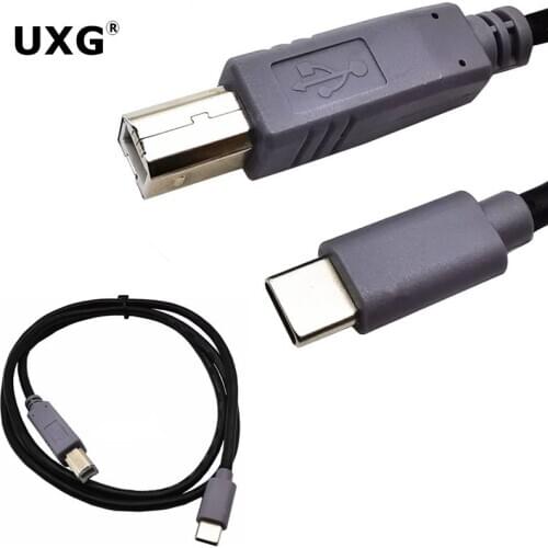 1m USB Data Cable USB 3.1 Type C Male Connector to USB2.0 B Type Data OTG Cable For Smart Phone Printer Hard Disk Electric piano
