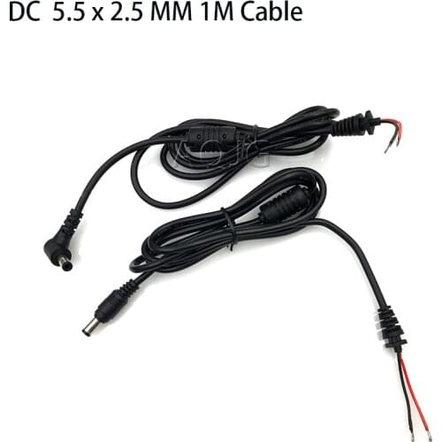 1pcs 1.2m DC 5.5 x 2.5 5.5*2.5mm Power Supply Plug Connector With Cord / Cable For Toshiba Asus Lenovo Laptop Adapter AQJG New