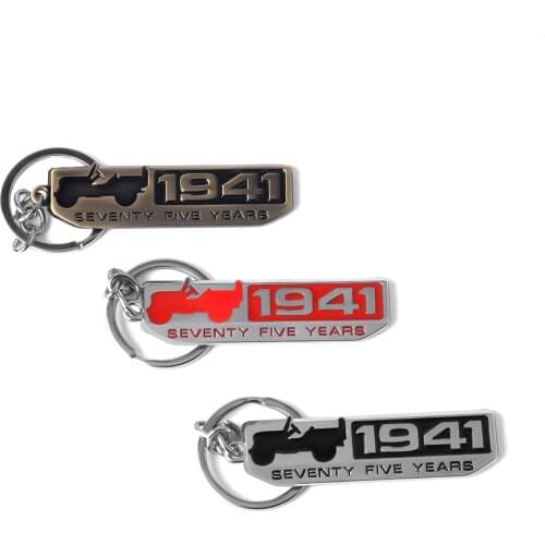 1 piece Car Decoration Keychain 1941 logo key chain For JEEP Renegade Patriot Wrangler Cherokee Compass Grand Cherokee Trailhawk