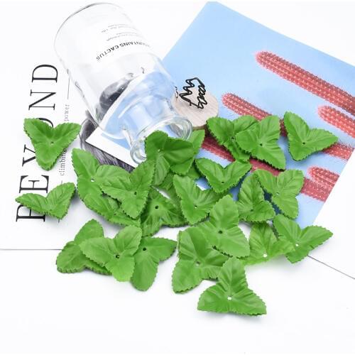 200 Pieces Plastic leaves christmas decorations for home wedding bridal accessories clearance diy gifts box artificial plants