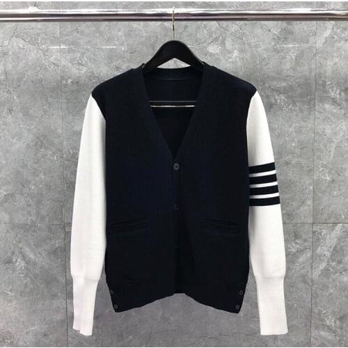 2021 Fashion Brand Sweaters Men Women Slim Cardigans Clothing Striped Baseball uniform Spring and Autumn Casual Coat