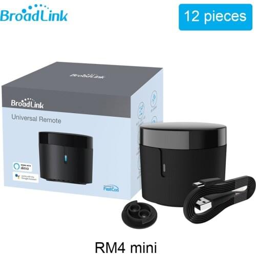 Promotion 12pieces WiFi IR Remote Controller Broadlink RM4 mini for Air conditioning TV set-top Box Work with Alexa