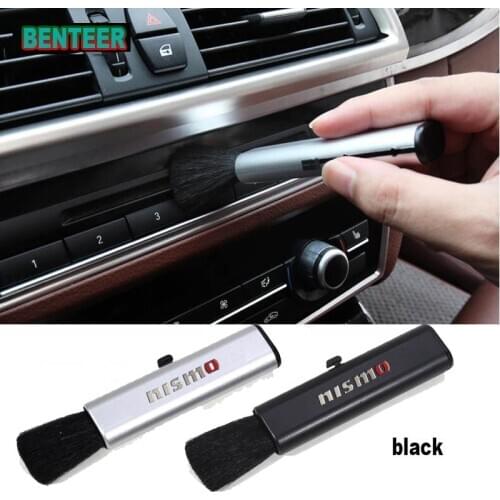 ABS and metal nismo Car Cleaning Brush for nissan Tiida Sunny QASHQAI MARCH LIVINA TEANA X-TRAI