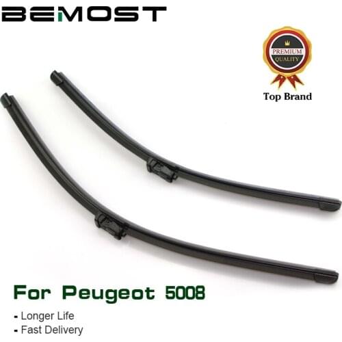 BEMOST Car Natural Rubber Wiper Blades For Peugeot 5008 32"+28"R, Fit Push Button Arm 2009 2010 2011 2012 2013 2014 2015 2016