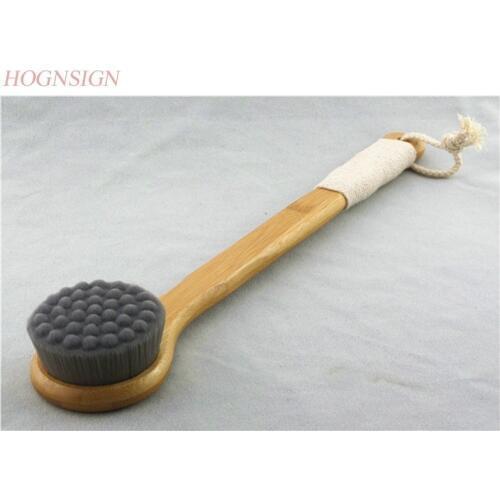 Factory Direct Bamboo Microfiber Silk Bath Brush Long Handle Body Cleansing Artifact Clean Back Massage Tool Stress Relax